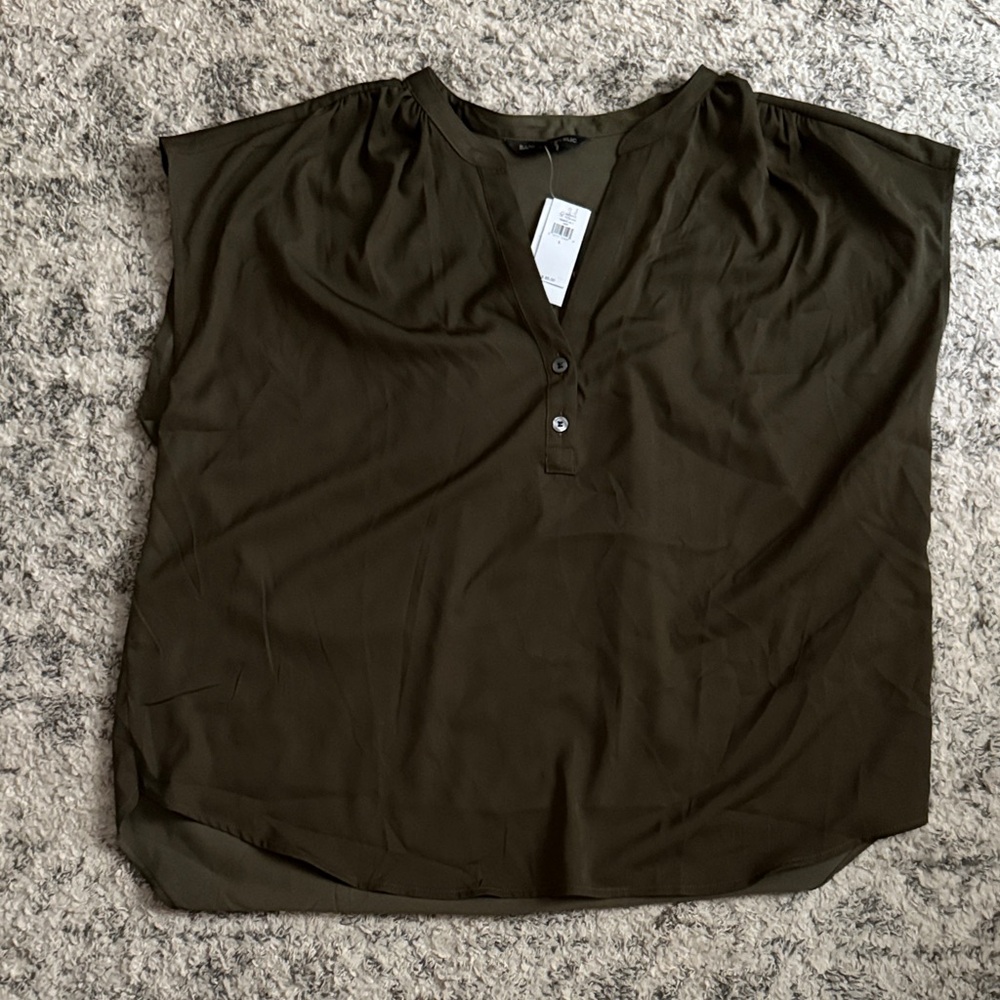 Banana Republic Factory Olive Green Blouse